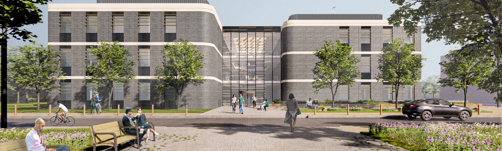 Artist's impression of the new commercial building as part of Begbroke Science Park expansion