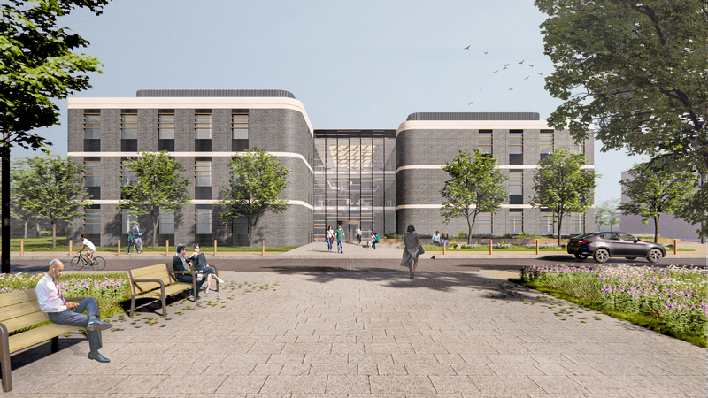 Artist's impression of the new commercial building as part of Begbroke Science Park expansion