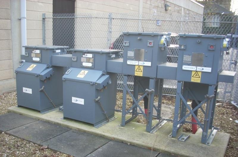 Photo of switchgear at a University electricity substation.