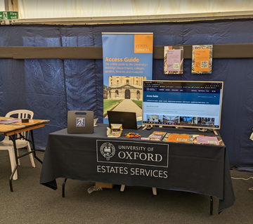 Image of the Accessibility stand at Oxford SU Freshers Fair 2022